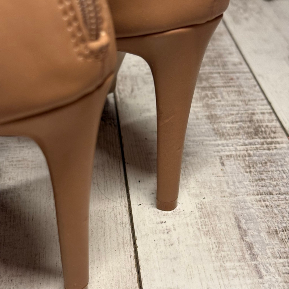 Kenneth Cole Brooke Cross High-Heel Sandals Beige Nude Size 7.5 Strappy Size 7.5 - Picture 5 of 8